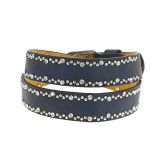 Rhinestone and studded leather woman belt, CAPUCINE