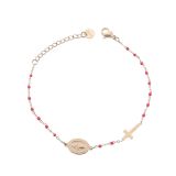 Bracelet femme acier inoxydable adjustable feuille, FLORENCE