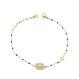 Bracelet femme acier inoxydable adjustable feuille, FLORENCE