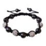 Bracelet Shamballa 4, AOH-16 Noir-blanc - 1416-5307