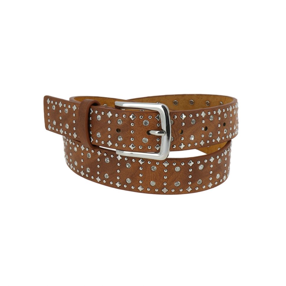 Ceinture femme en cuir à strass RAINA