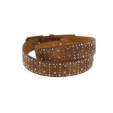 Denim Studded leather belt, KELLYA