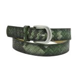 Ceinture femme velour doublé en cuir