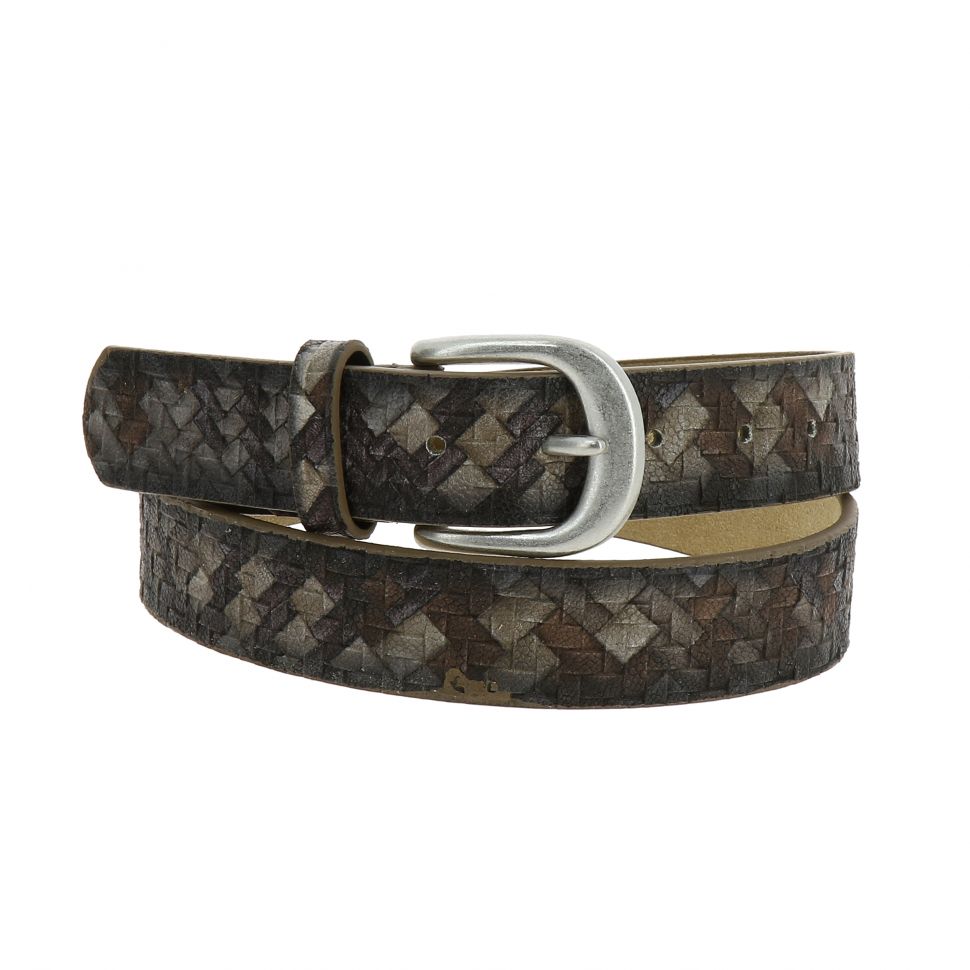 Ceinture femme velour doublé en cuir