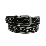 Ceinture femme velour doublé en cuir, PATRICIA