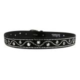 Ceinture femme velour doublé en cuir, PATRICIA