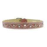 Ceinture femme velour doublé en cuir, PATRICIA