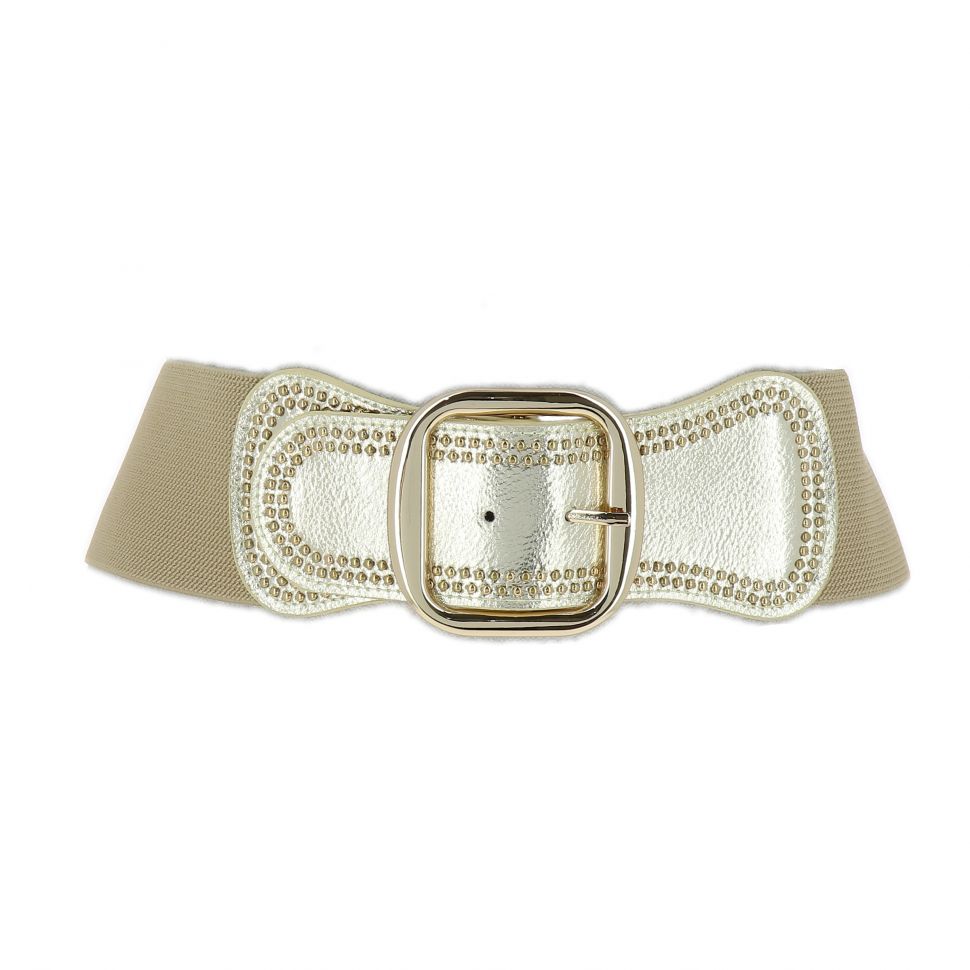 Woman Elastic Large studded waist belt VAITEA