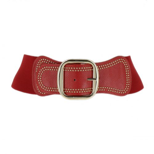 Woman Elastic Large studded waist belt VAITEA