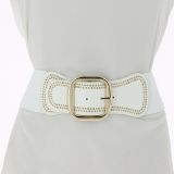 Woman Elastic Large studded waist belt VAITEA