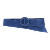 Ceinture OBI cuir velour à nouer MAHAUT