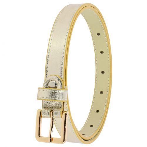 Ceinture femme 2 cm Véritable CUIR ITALIEN, LINDA