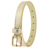 Cintura donna larga 2 cm VERA PELLE di origine italiana, LINDA, Cintura per vestito, pantaloni