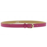 Women genuine Italian leather belt with golden Buckle, LUNA