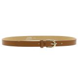 Women genuine Italian leather belt with golden Buckle, LUNA