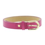 Women genuine Italian leather belt with golden Buckle, LUNA