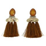 Tassel hanging dangle earring, ELENA