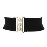 Ceinture femme élastique large à boucle 3 boutons, GLORIA Fabriqué en France