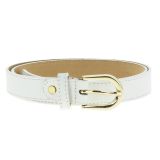 Women genuine Italian leather belt with golden Buckle, LUNA