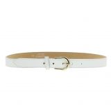 Women genuine Italian leather belt with golden Buckle, LUNA