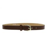 Women genuine Italian leather belt with golden Buckle, LUNA