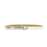 Women genuine Italian leather belt with golden Buckle, LUNA