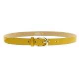 Women genuine Italian leather belt with golden Buckle, HACENA