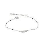 Bracelet femme acier inoxydable adjustable plume KELYS