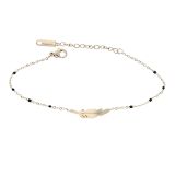 Bracelet femme acier inoxydable adjustable plume KELYS