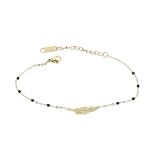 Bracelet femme acier inoxydable adjustable plume KELYS