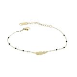 Bracelet femme acier inoxydable adjustable plume KELYS