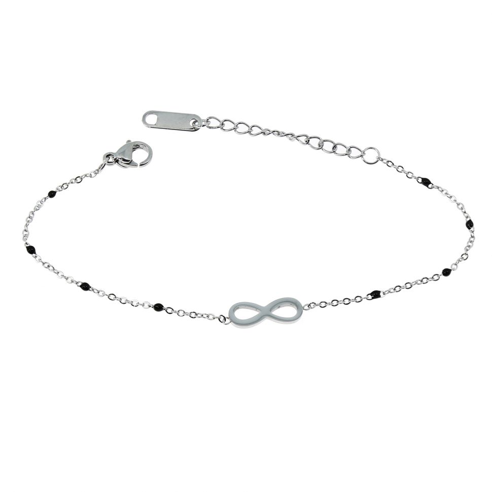 Bracelet femme acier inoxydable adjustable infini IVANA