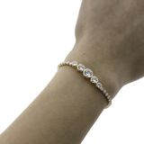 Bracelet femme strass acier inoxydable adjustable LUCILE