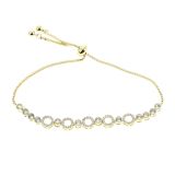 Bracelet femme strass acier inoxydable adjustable ELENA