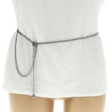 Woman's Lady Fashion Metal Chain Style Belt with strass, body chain jewel, ENEA