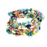 Bracelet femme ethnique extensible à perles, THEA