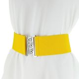 Ceinture femme élastique large à boucle 3 boutons, GLORIA Fabriqué en France