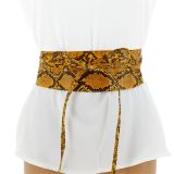 MICA large leatherette obi belt