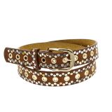 Denim Studded leather belt, KELLYA