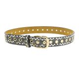 Denim Studded leather belt, KELLYA