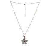 Collana Fiore strass, 7698 d'oro