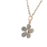 Collana Fiore strass, 7698 d'oro