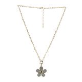 Collana Fiore strass, 7698 d'oro