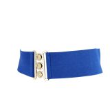 Ceinture femme élastique large à boucle 3 boutons, GLORIA Fabriqué en France