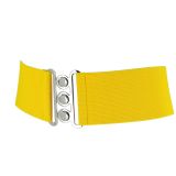 Ceinture femme élastique large à boucle 3 boutons, GLORIA Fabriqué en France