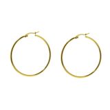 Boucles d'oreilles femme créole 35 mm, Acier inoxydable ESTER