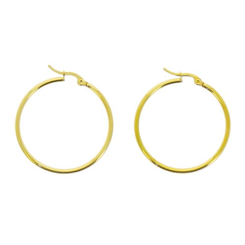 Boucles d'oreilles femme créole 35 mm, Acier inoxydable ESTER