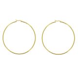 Boucles d'oreilles femme créole rhodiés 75 mm, Acier inoxydable PRIMEROSE