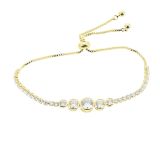 Bracelet femme strass en cristal Acier Inoxydable adjustable LUCILE