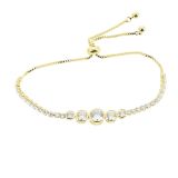 Bracelet femme strass en cristal Acier Inoxydable adjustable LUCILE